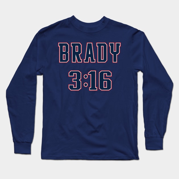 Brady 3:16 Long Sleeve T-Shirt by old_school_designs